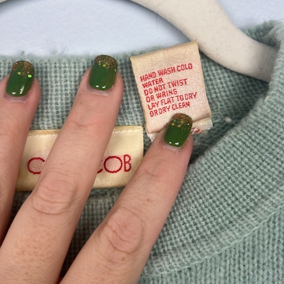 COS COB women’s large longline button detail vintage angora blend sweater - Picture 5 of 9